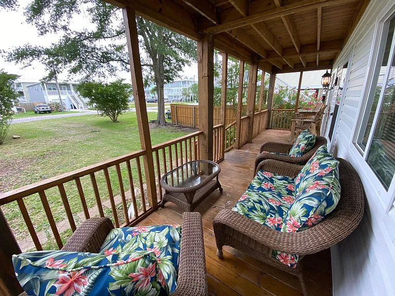 Cozy front porch to enjoy the morning coffee and the afternoon iced tea
