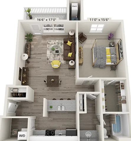Floorplan 1B Floorplan 1B