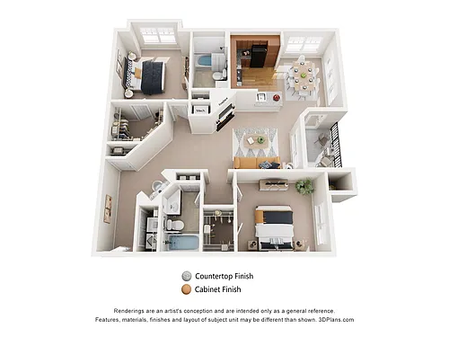 Floor plan Magnolia - Income Restricted