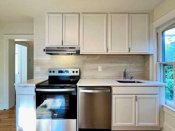 Limestone backsplash