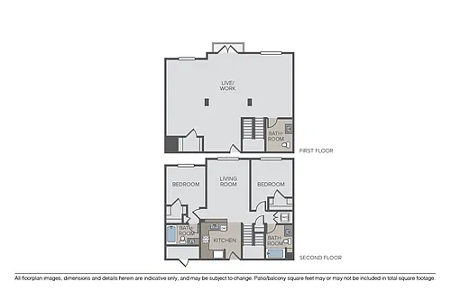 Floor plan Malina Townhome - Live/Work