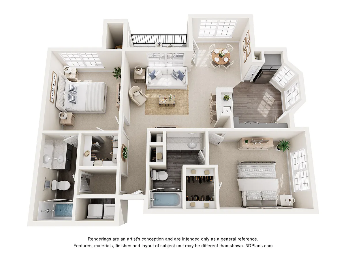 Floor plan 2/2 1130sf