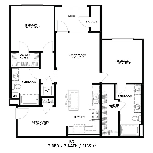 Floor plan Plan B3