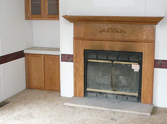 fireplace in living room