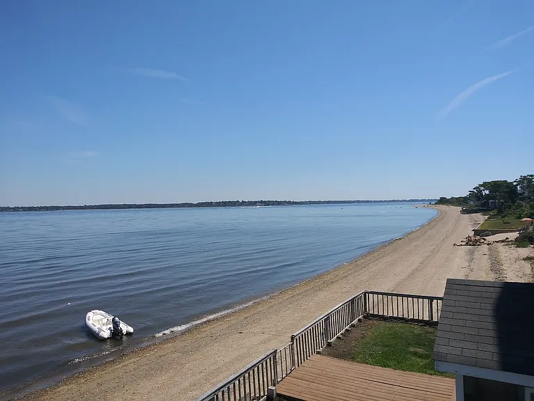 Beach access at low tide.