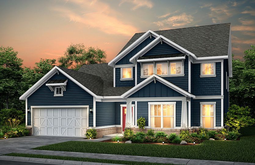 Furman exterior 55 features siding, covered front porch, 2 car garage