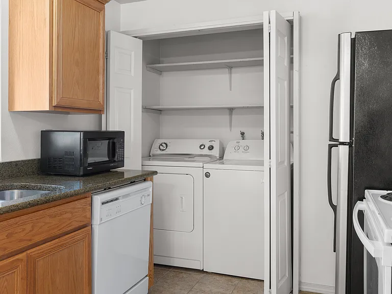 Full size washer and dryer hook ups available.