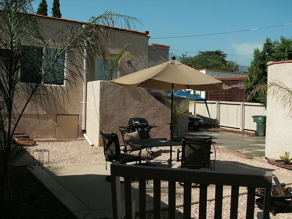 Backyard patio when newly installed