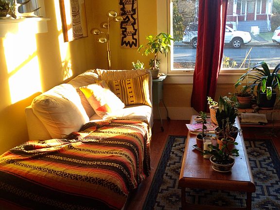 Morning light in the living room