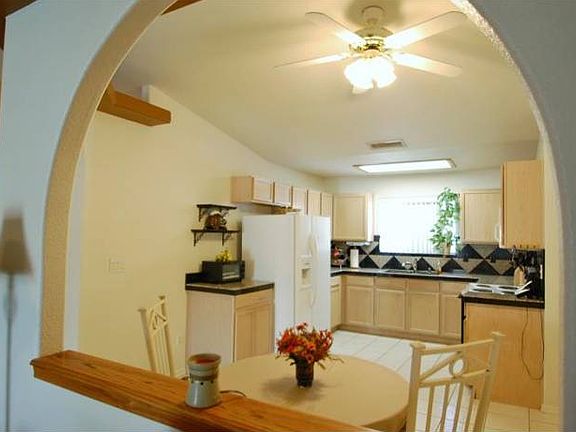 Kitchen open to living ro