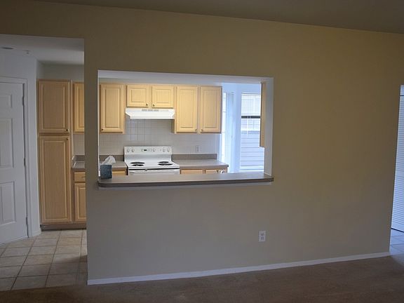 open kitchen on to the living/dining room