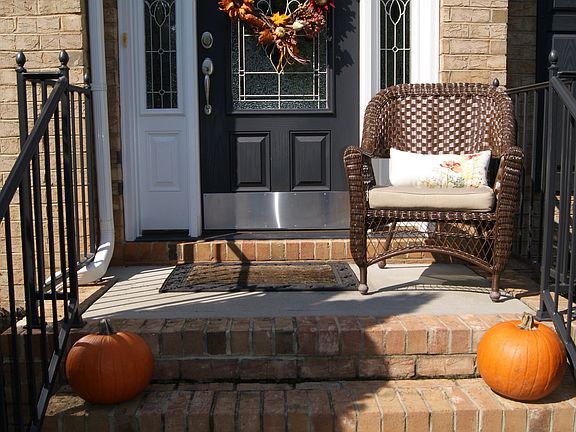 front steps and front door