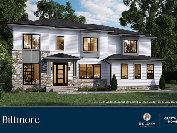 The Biltmore Floor Plan, 4 BR, 4 BA, 3-Car Garage, Single Family Homes by Craftmark Homes