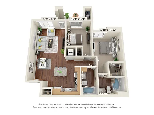 Floor plan Two Bedroom