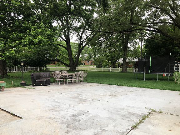 fenced backyard