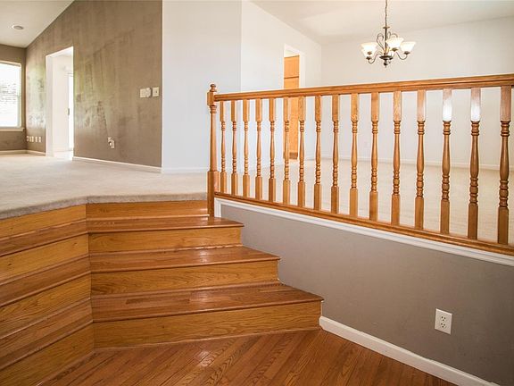 This is a unique approach to a split foyer!