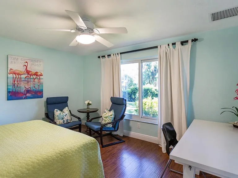 Den/office with Murphy bed and window view