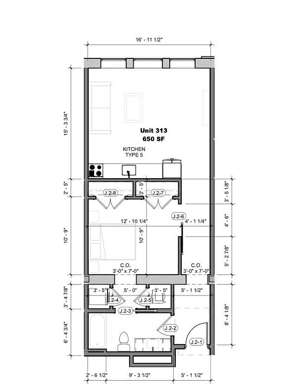 Floor plan 313
