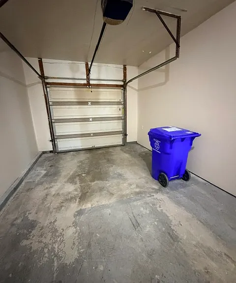 Attached single car garage
