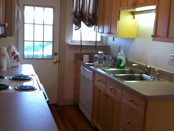 Kitchen with ample storage and great lighting.