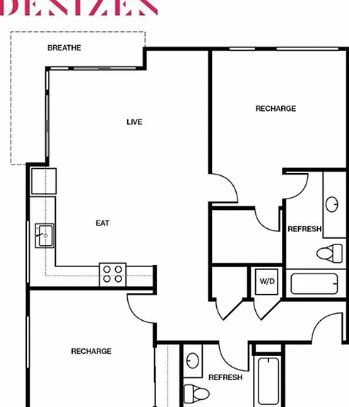 2A - 2B2B - 1028 SQFT 2A - 2B2B - 1028 SQFT