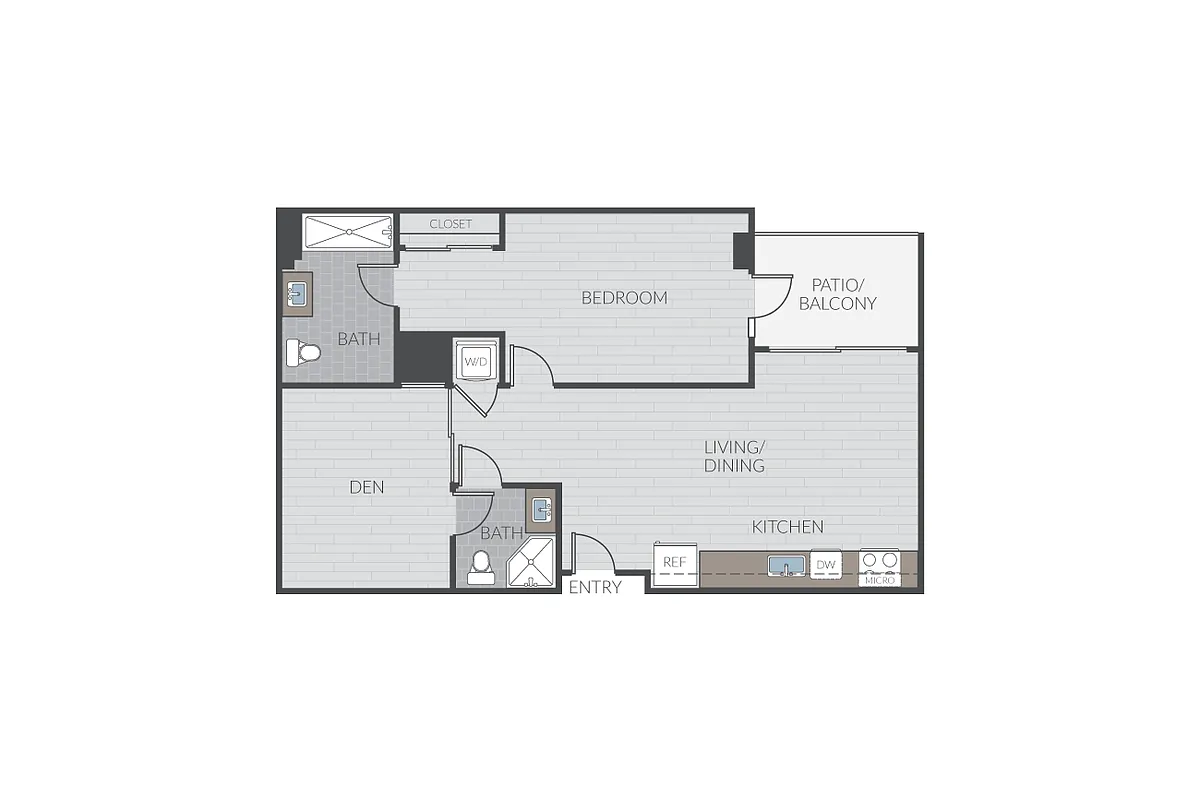 Floor plan Plan 1O + Den