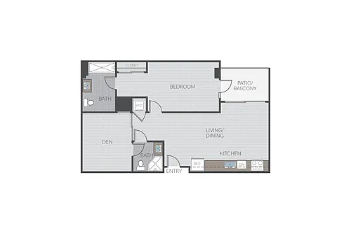 Floor plan Plan 1O + Den