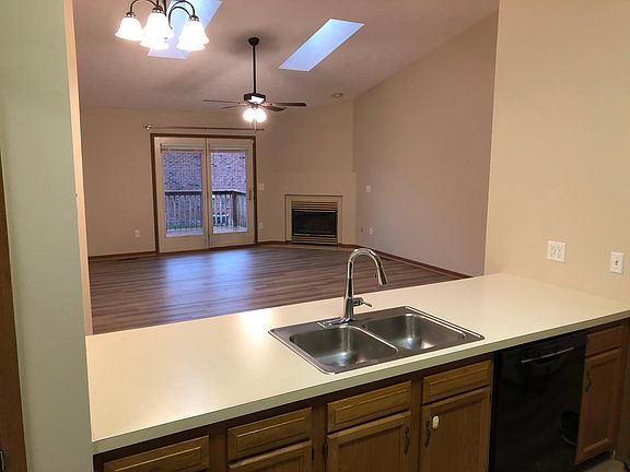 Kitchen looking toward living space