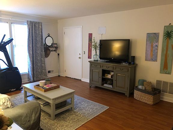 Living room looking at entry