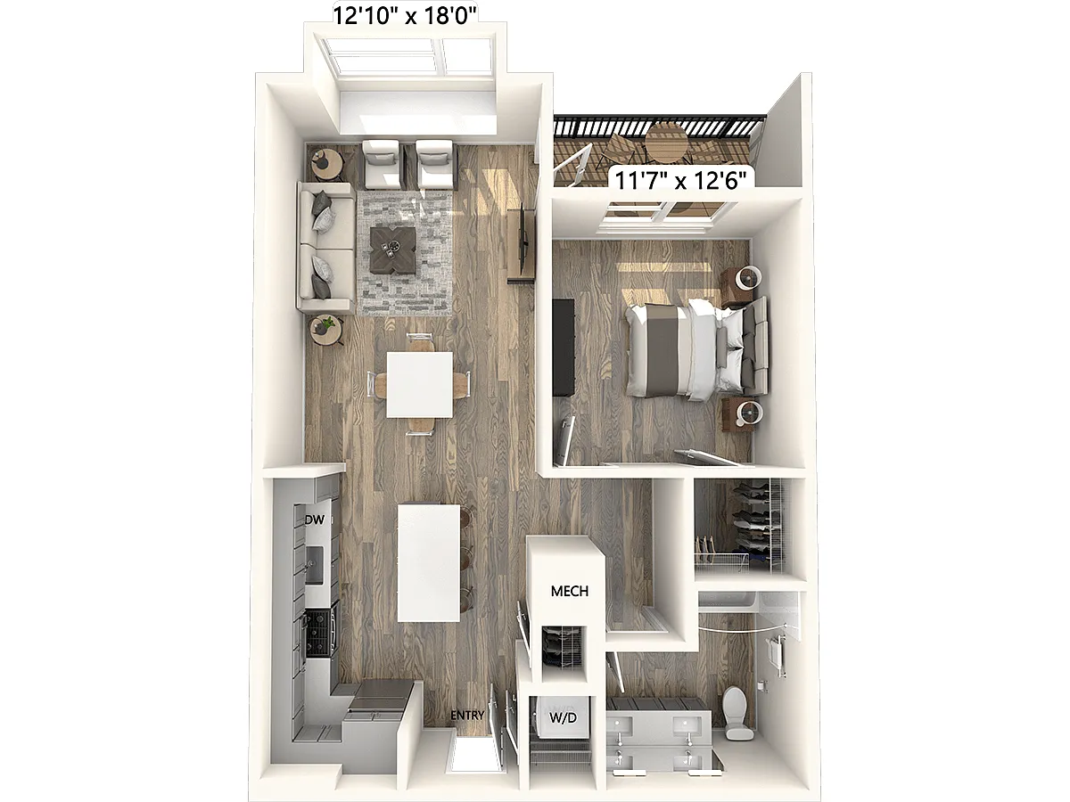 Floor plan AM19-791sf-Apt302-310