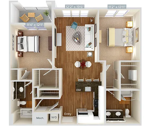 Floor plan B1-1-1104