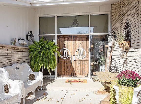 How's this for a welcoming, covered front porch!