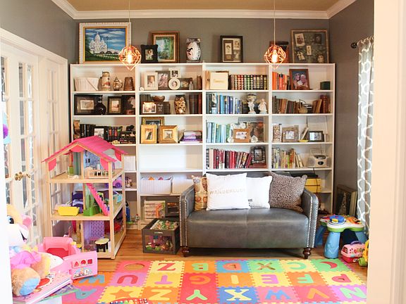 Office used as playroom 