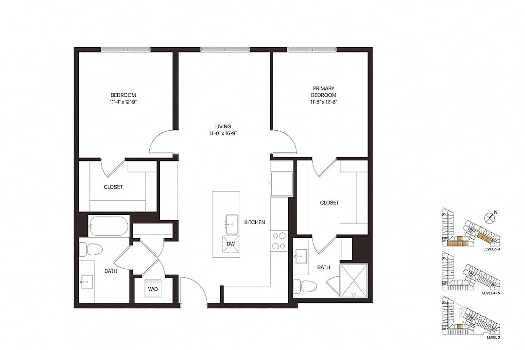 Floor plan Two Bedroom C8