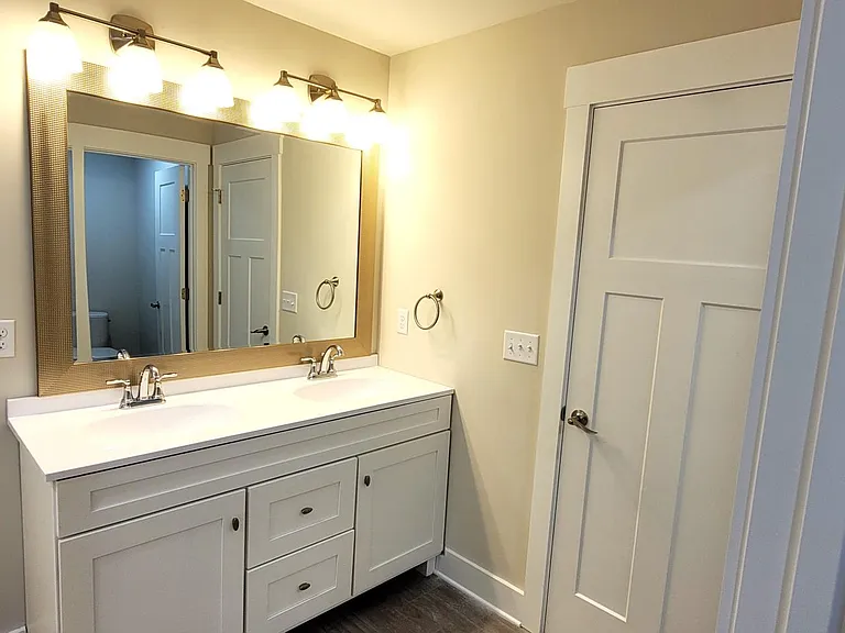 Upstairs, master bath