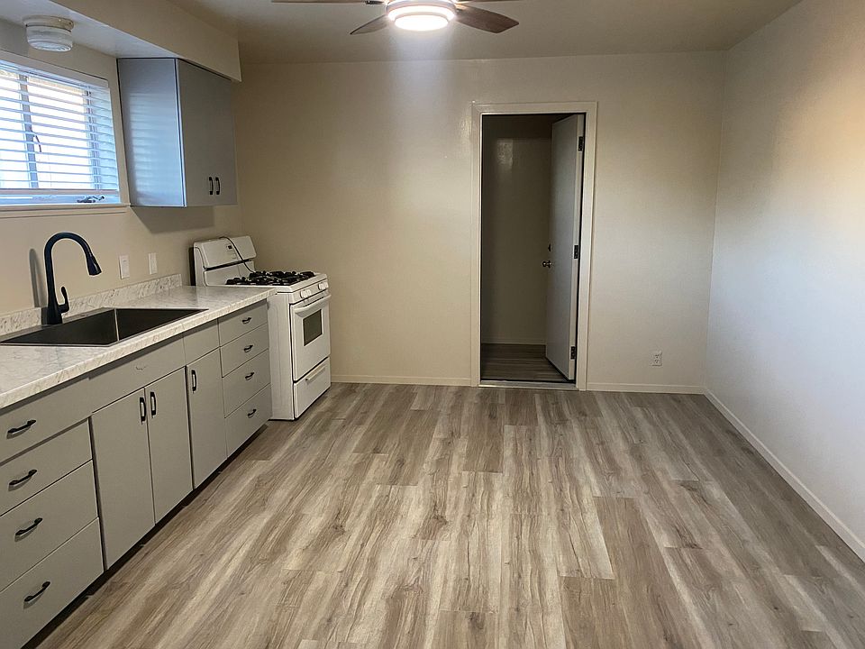 Kitchen with entry into laundry room