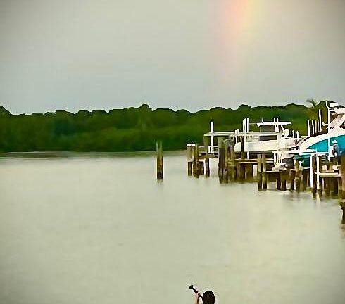 paddle boarding from dock
