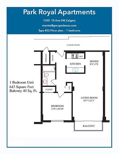 Floor plan 1 Bedroom