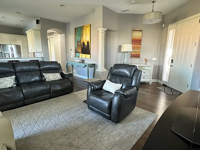 Living area open to kitchen giving a very open feel to the space