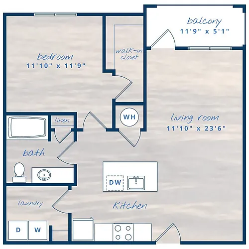 Floor plan 1X1 A3
