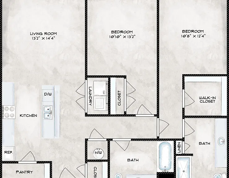 C-2B2B Floorplan Diagram
