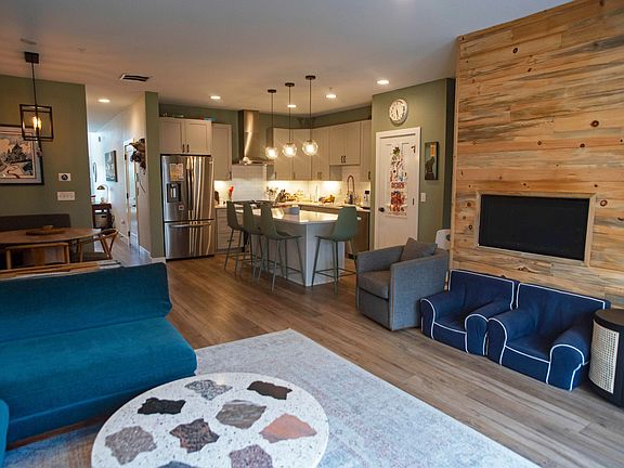 Living room with gas fireplace