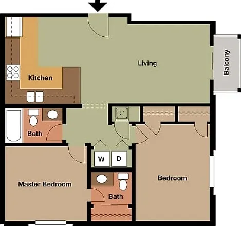 Scotsdale 2 Bedroom 1.5 Bathroom Washer/Dryer Connections Scotsdale 2 Bedroom 1.5 Bathroom Washer/Dryer Connections