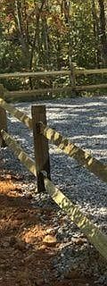 New fencing at entry
