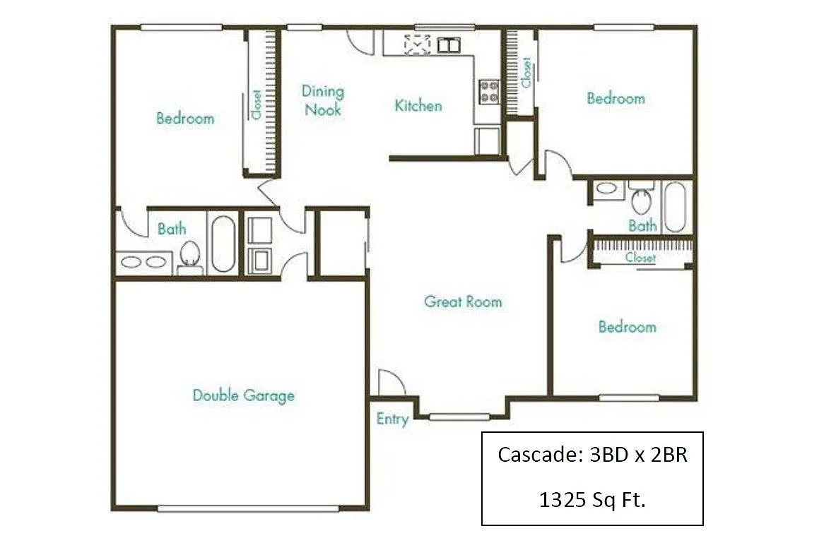 Floor plan Cascade at Sumner, Valley and Main