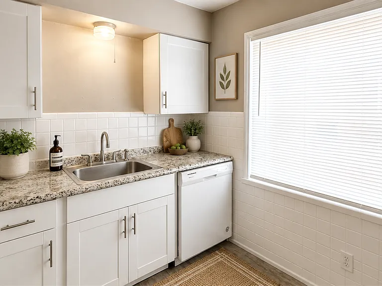 Updated kitchen with dishwasher