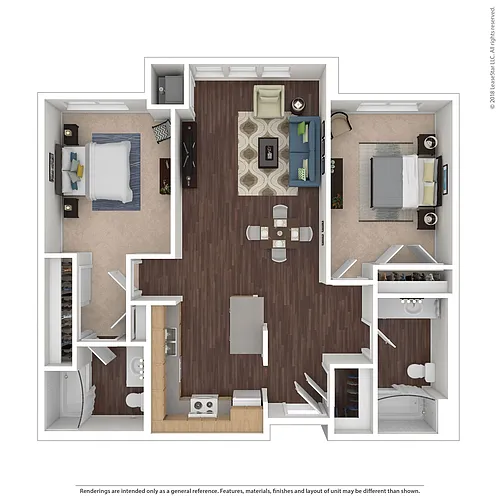 Floor plan 2 Bedroom - Affordable