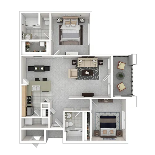 Floor plan 2 Bedroom - B3