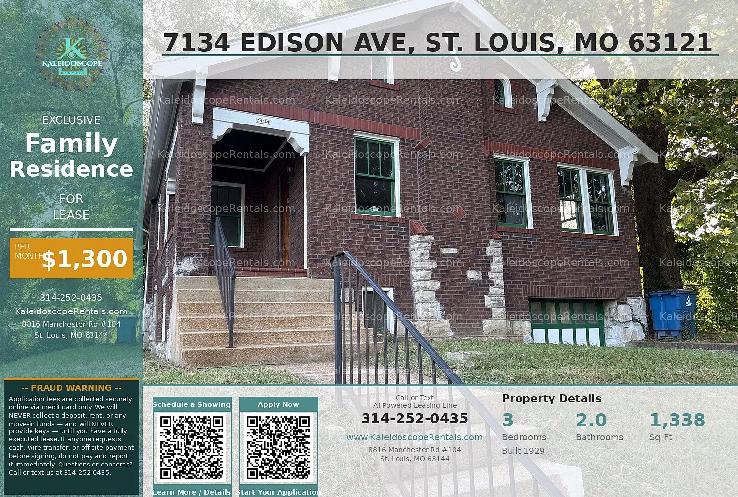 3 bed, 2.0 bath, 1338 sqft, $1,300 — Photo 1
