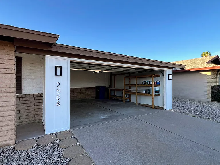 Garage from Front of house